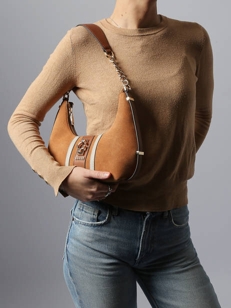 Schoudertas Erenia Leder Guess Bruin erenia SB783818 ander zicht 1